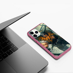 Чехол iPhone 11 Pro матовый Olaf, цвет: 3D-малиновый — фото 2