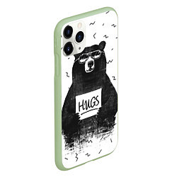 Чехол iPhone 11 Pro матовый Bear Hugs, цвет: 3D-салатовый — фото 2