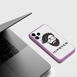 Чехол iPhone 11 Pro матовый Hipster, цвет: 3D-фиолетовый — фото 2