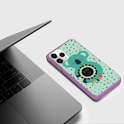 Чехол iPhone 11 Pro матовый Мечтающая коала, цвет: 3D-фиолетовый — фото 2