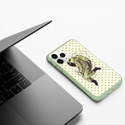 Чехол iPhone 11 Pro матовый Зеленая миссия, цвет: 3D-салатовый — фото 2