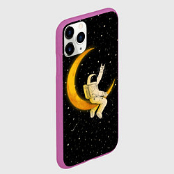 Чехол iPhone 11 Pro матовый Лунный наездник, цвет: 3D-фиолетовый — фото 2