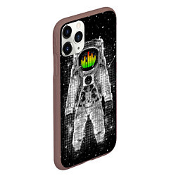 Чехол iPhone 11 Pro матовый Музыкальный космонавт, цвет: 3D-коричневый — фото 2