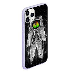 Чехол iPhone 11 Pro матовый Музыкальный космонавт, цвет: 3D-светло-сиреневый — фото 2