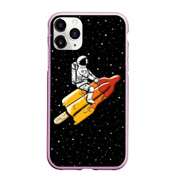 Чехол iPhone 11 Pro матовый Сладкая ракета, цвет: 3D-розовый