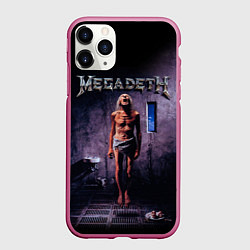 Чехол iPhone 11 Pro матовый Megadeth: Madness, цвет: 3D-малиновый