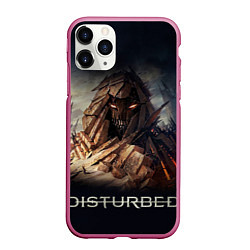 Чехол iPhone 11 Pro матовый Disturbed: Skull Mountain, цвет: 3D-малиновый