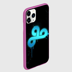 Чехол iPhone 11 Pro матовый Cloud 9: Black collection, цвет: 3D-фиолетовый — фото 2