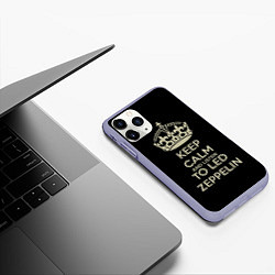 Чехол iPhone 11 Pro матовый Keep Calm & Led Zeppelin, цвет: 3D-светло-сиреневый — фото 2