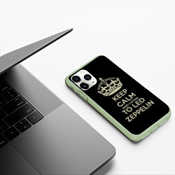 Чехол iPhone 11 Pro матовый Keep Calm & Led Zeppelin, цвет: 3D-салатовый — фото 2