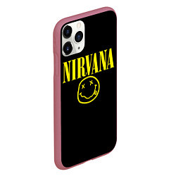 Чехол iPhone 11 Pro матовый Nirvana Rock, цвет: 3D-малиновый — фото 2