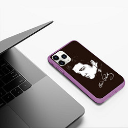 Чехол iPhone 11 Pro матовый Elvis Presley, цвет: 3D-фиолетовый — фото 2