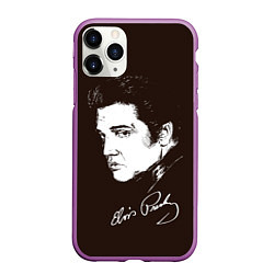 Чехол iPhone 11 Pro матовый Elvis Presley, цвет: 3D-фиолетовый