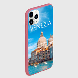 Чехол iPhone 11 Pro матовый Венеция - архитектура, цвет: 3D-малиновый — фото 2