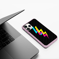 Чехол iPhone 11 Pro матовый Electrico, цвет: 3D-розовый — фото 2