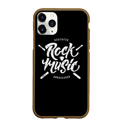 Чехол iPhone 11 Pro матовый Rock Music