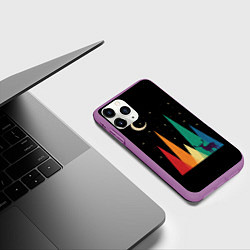 Чехол iPhone 11 Pro матовый Винтажная ночь, цвет: 3D-фиолетовый — фото 2