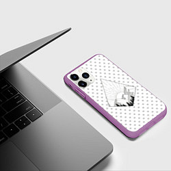 Чехол iPhone 11 Pro матовый Восход солнца, цвет: 3D-фиолетовый — фото 2