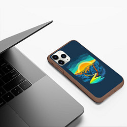 Чехол iPhone 11 Pro матовый Гранд Каньон, цвет: 3D-коричневый — фото 2