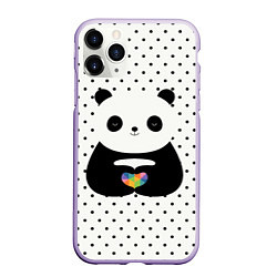 Чехол iPhone 11 Pro матовый Любовь панды