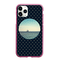 Чехол iPhone 11 Pro матовый Морское настроение, цвет: 3D-малиновый