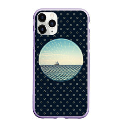 Чехол iPhone 11 Pro матовый Морское настроение, цвет: 3D-светло-сиреневый