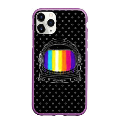 Чехол iPhone 11 Pro матовый Цветной астронавт