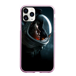 Чехол iPhone 11 Pro матовый Девушка космонавт, цвет: 3D-розовый