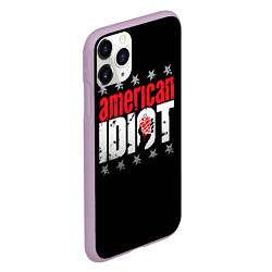 Чехол iPhone 11 Pro матовый Green Day: American idiot, цвет: 3D-сиреневый — фото 2