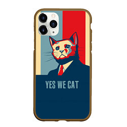 Чехол iPhone 11 Pro матовый Yes we CAT, цвет: 3D-коричневый