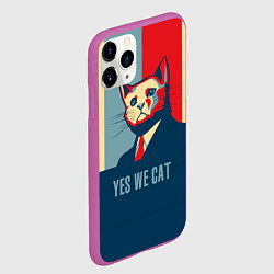 Чехол iPhone 11 Pro матовый Yes we CAT, цвет: 3D-фиолетовый — фото 2