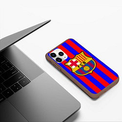 Чехол iPhone 11 Pro матовый Barca FCB Club, цвет: 3D-коричневый — фото 2