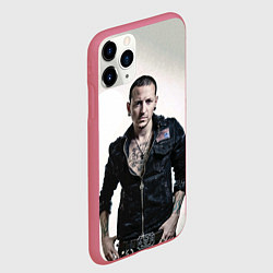 Чехол iPhone 11 Pro матовый Честер Беннингтон, цвет: 3D-малиновый — фото 2