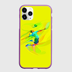 Чехол iPhone 11 Pro матовый Волейбол, цвет: 3D-фиолетовый