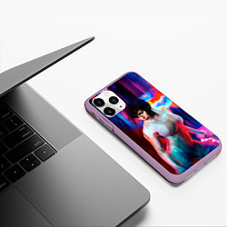 Чехол iPhone 11 Pro матовый Ghost In The Shell 13, цвет: 3D-сиреневый — фото 2