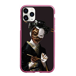 Чехол iPhone 11 Pro матовый Ghost In The Shell 1, цвет: 3D-малиновый