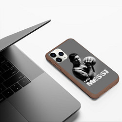 Чехол iPhone 11 Pro матовый Leo Messi, цвет: 3D-коричневый — фото 2