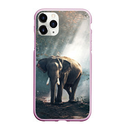 Чехол iPhone 11 Pro матовый Слон в лесу