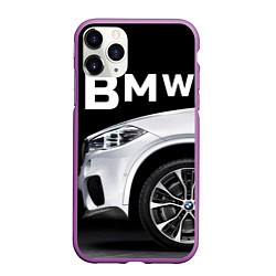 Чехол iPhone 11 Pro матовый BMW: White Style, цвет: 3D-фиолетовый