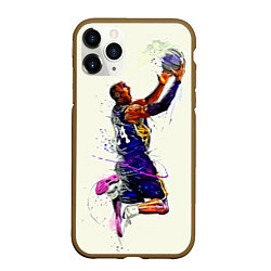 Чехол iPhone 11 Pro матовый Kobe Bryant, цвет: 3D-коричневый