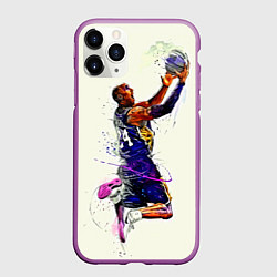 Чехол iPhone 11 Pro матовый Kobe Bryant, цвет: 3D-фиолетовый