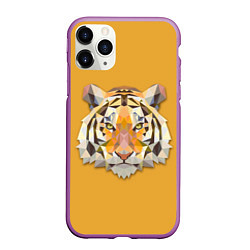 Чехол iPhone 11 Pro матовый Геометрический тигр