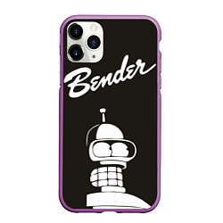 Чехол iPhone 11 Pro матовый Bender Retro, цвет: 3D-фиолетовый