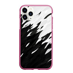 Чехол iPhone 11 Pro матовый Black & white, цвет: 3D-малиновый