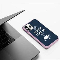 Чехол iPhone 11 Pro матовый Keep Calm & Squirtle, цвет: 3D-розовый — фото 2