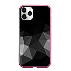 Чехол iPhone 11 Pro матовый Abstract gray, цвет: 3D-малиновый