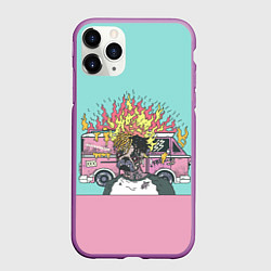 Чехол iPhone 11 Pro матовый XXXTentacion Bus, цвет: 3D-фиолетовый