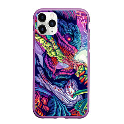 Чехол iPhone 11 Pro матовый Hyper Beast Style, цвет: 3D-фиолетовый