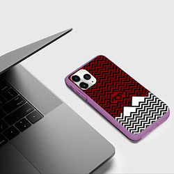 Чехол iPhone 11 Pro матовый Твин Пикс: Минимализм, цвет: 3D-фиолетовый — фото 2