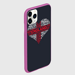 Чехол iPhone 11 Pro матовый Сердце, цвет: 3D-фиолетовый — фото 2